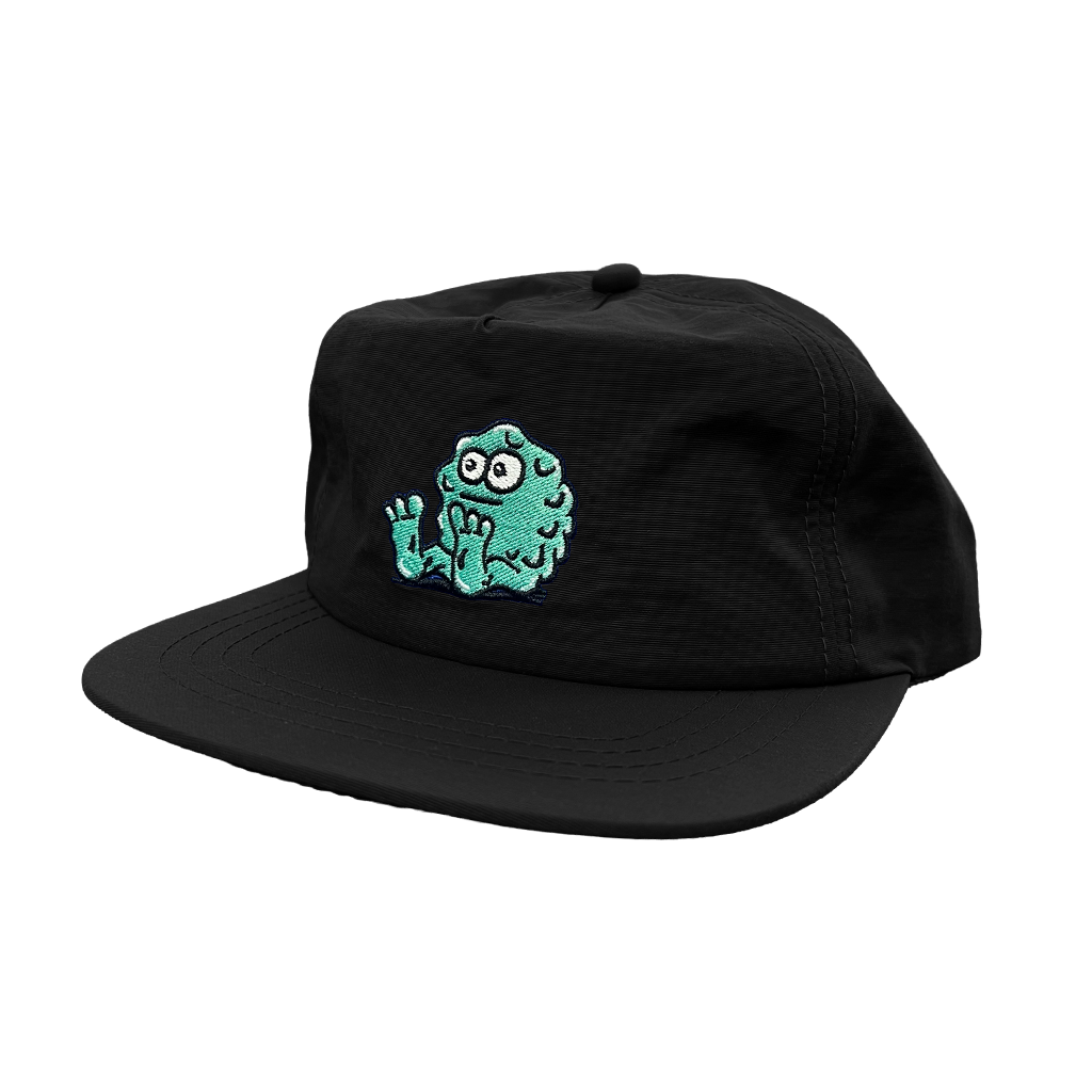Booger Logo Black Nylon Snapback