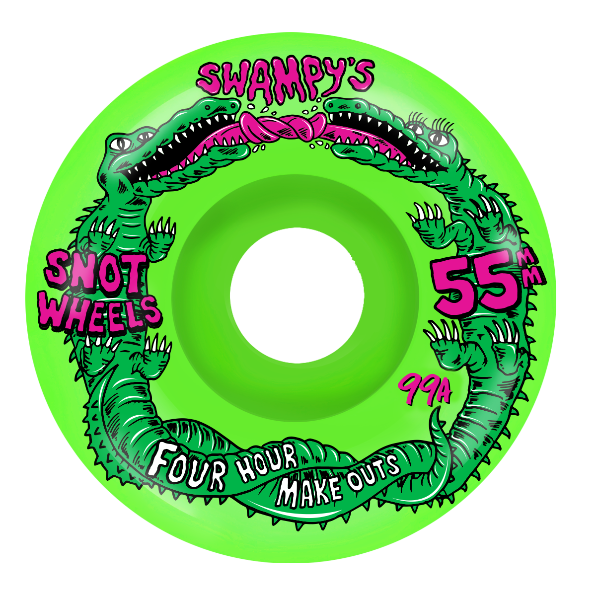 Swampy Four Hour Conical 99A Wheels NEON GREEN